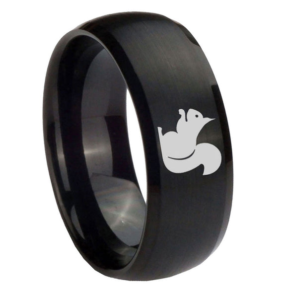 8mm-Squirrel-Dome-Brush-Black-Tungsten-Carbide-Engagement-Ring