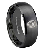 10mm-Army-Airborn-Dome-Brush-Black-Tungsten-Carbide-Wedding-Band-Mens