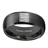 10mm-Celtic-Design-Dome-Brush-Black-Tungsten-Carbide-Mens-Promise-Ring