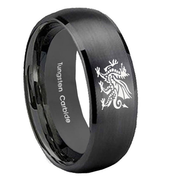 10mm-Dragon-Dome-Brush-Black-Tungsten-Carbide-Mens-Ring-Engraved