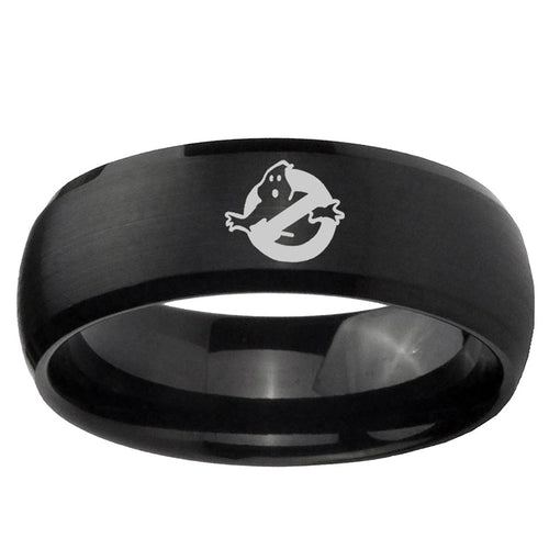 10mm Ghostbusters Dome Brush BlackTungsten Ring
