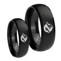 Ghostbusters Dome Brush Black Tungsten Couple Band Set