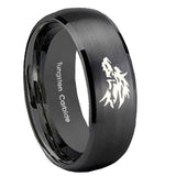 10mm-Wolf-Dome-Brush-Black-Tungsten-Carbide-Men's-Promise-Rings