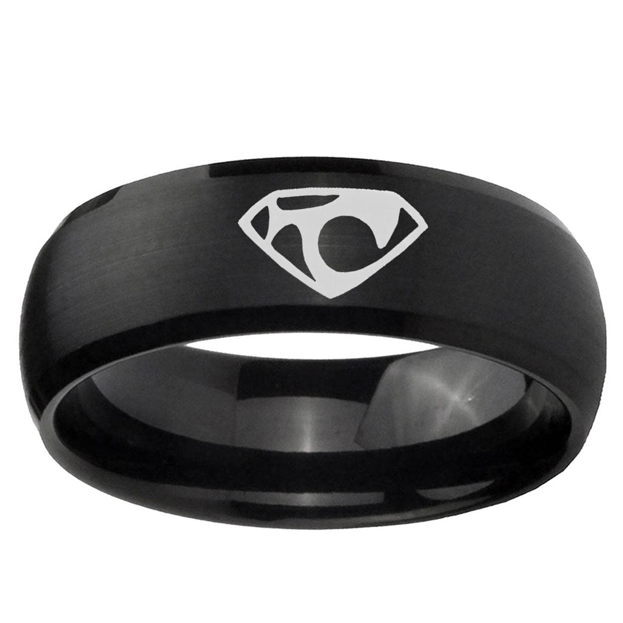 5MMHouse of Van Dome Brush Black Tungsten Carbide Promise Ring