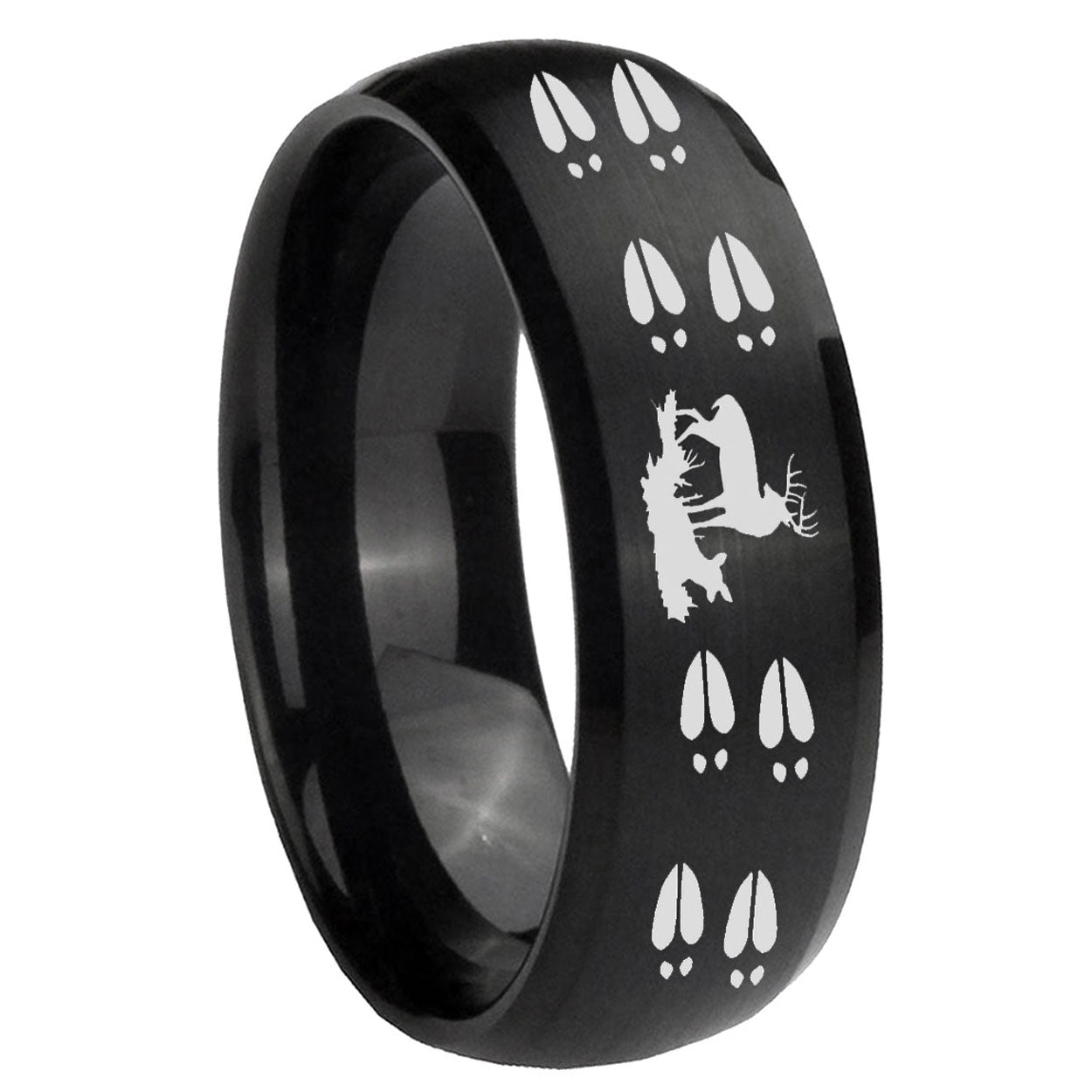 Celtic Cross Tungsten Carbide Mens Set Ring