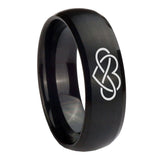 10mm-Infinity-Love-Dome-Brush-Black-Tungsten-Carbide-Mens-Anniversary-Ring