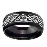 10mm-Celtic-Braided-Dome-Brush-Black-Tungsten-Carbide-Men's-Engagement-Band