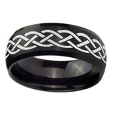 8mm-Celtic-Knot-Dome-Brush-Black-Tungsten-Carbide-Engagement-Ring