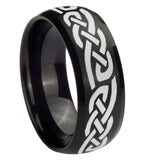 8mm-Celtic-Knot-Infinity-Love-Dome-Brush-Black-Tungsten-Carbide-Engagement-Ring