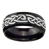8mm-Celtic-Knot-Infinity-Love-Dome-Brush-Black-Tungsten-Carbide-Engagement-Ring