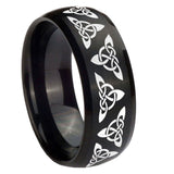 10mm-Celtic-Knot-Dome-Brush-Black-Tungsten-Carbide-Men's-Engagement-Band