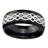 10mm-Celtic-Knot-Dome-Brush-Black-Tungsten-Carbide-Men's-Engagement-Ring