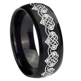 10mm-Celtic-Knot-Heart-Dome-Brush-Black-Tungsten-Carbide-Men's-Engagement-Band