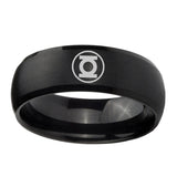 5, 8mm Green Lantern Dome Matte Black Men's Tungsten Rings