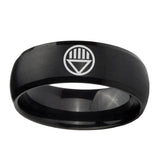 5, 8mm Black Lantern Dome Matte Black Tungsten Carbide Wedding Bands