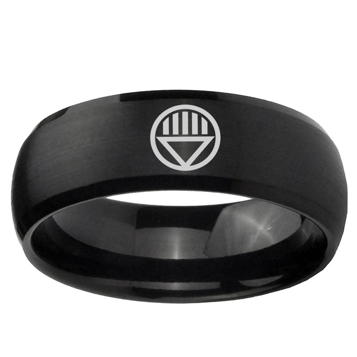 5MMBlack Lantern Dome Matte Black Tungsten Wedding Bands