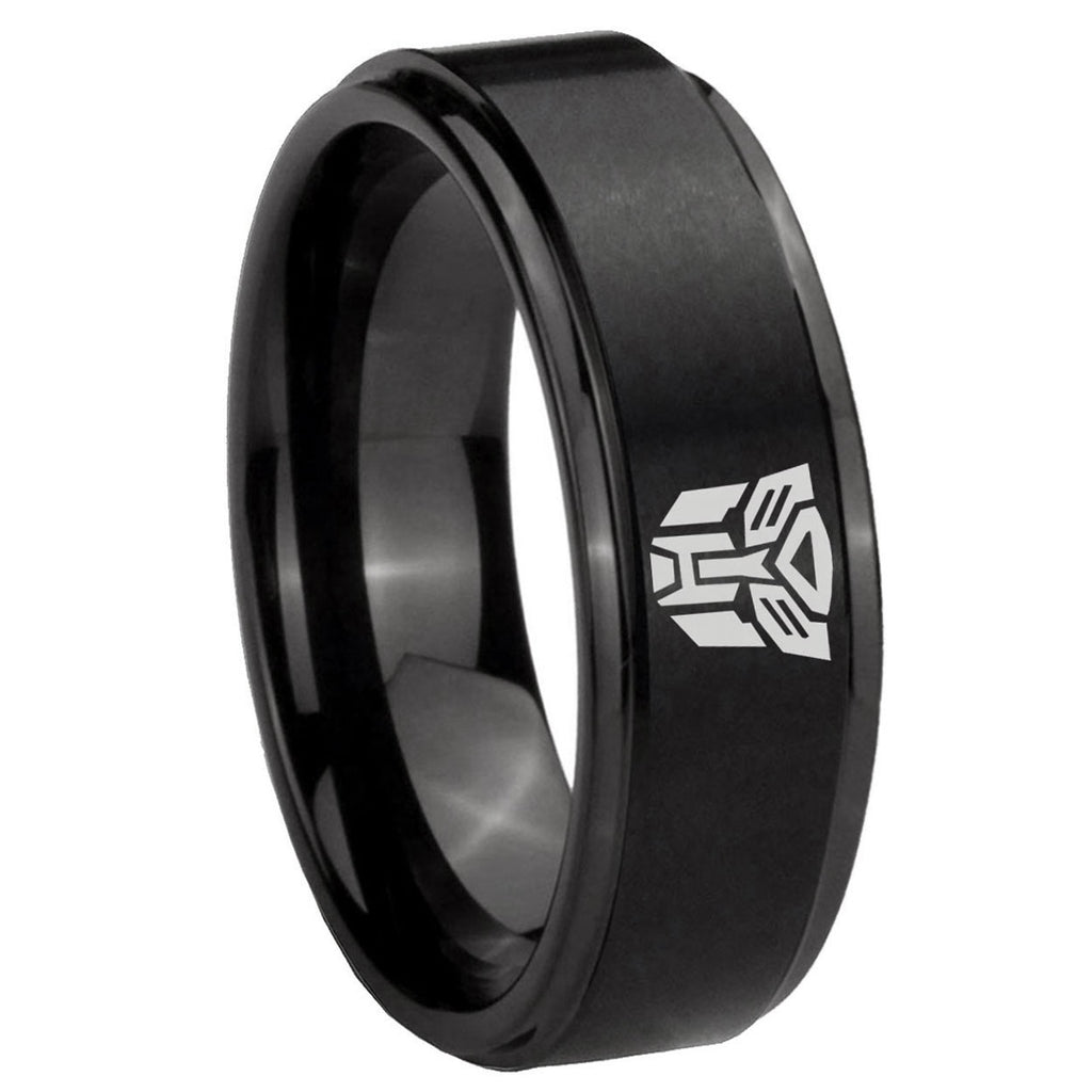 Flat Christian Cross Tungsten Carbide Bridal Ring Sets