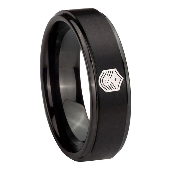 10mm-Chief-Master-Sergeant-Vector-Step-Edges-Brush-Black-Tungsten-Mens-Ring