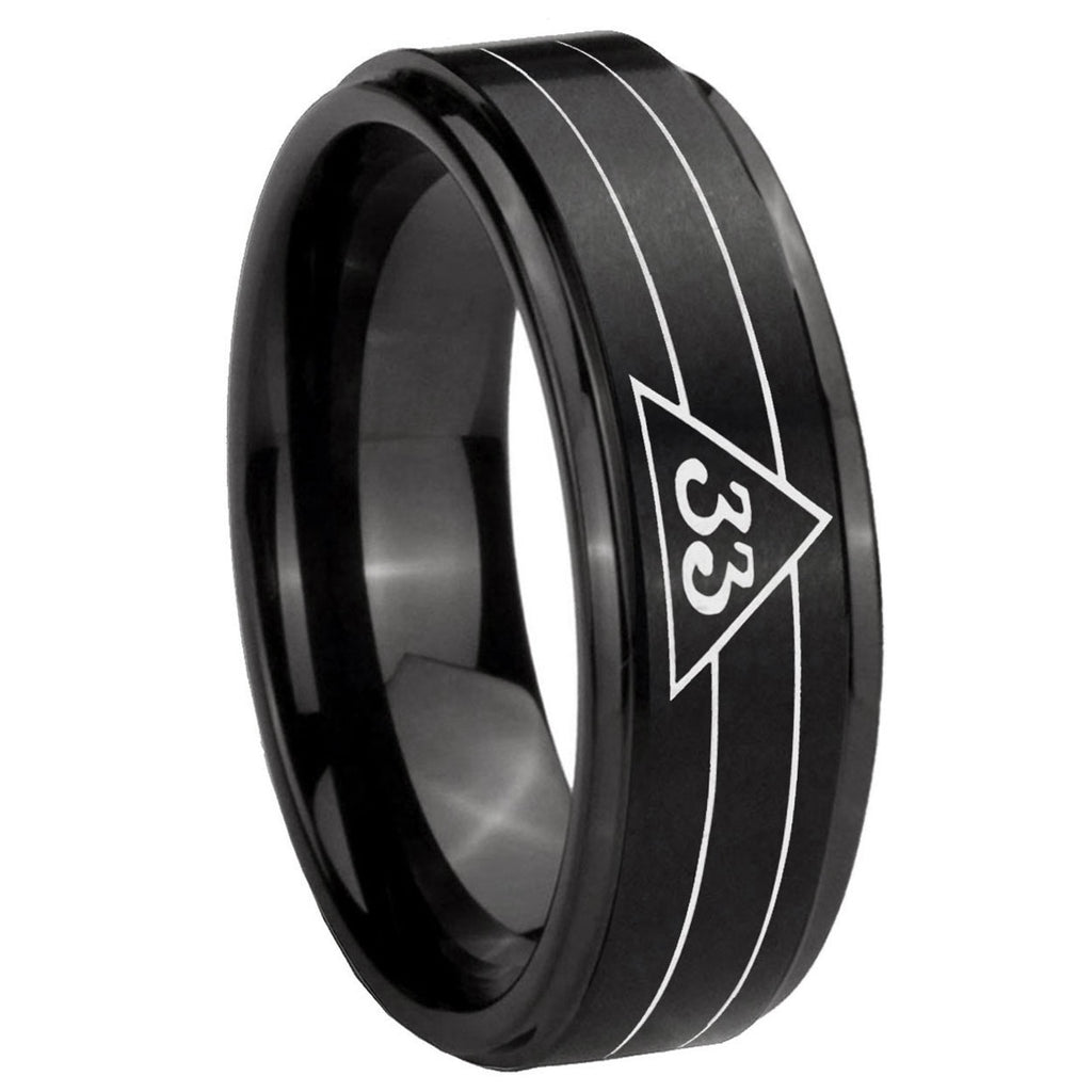 Marine Chief Master Sergeant Tungsten Carbide Bridal Ring Sets