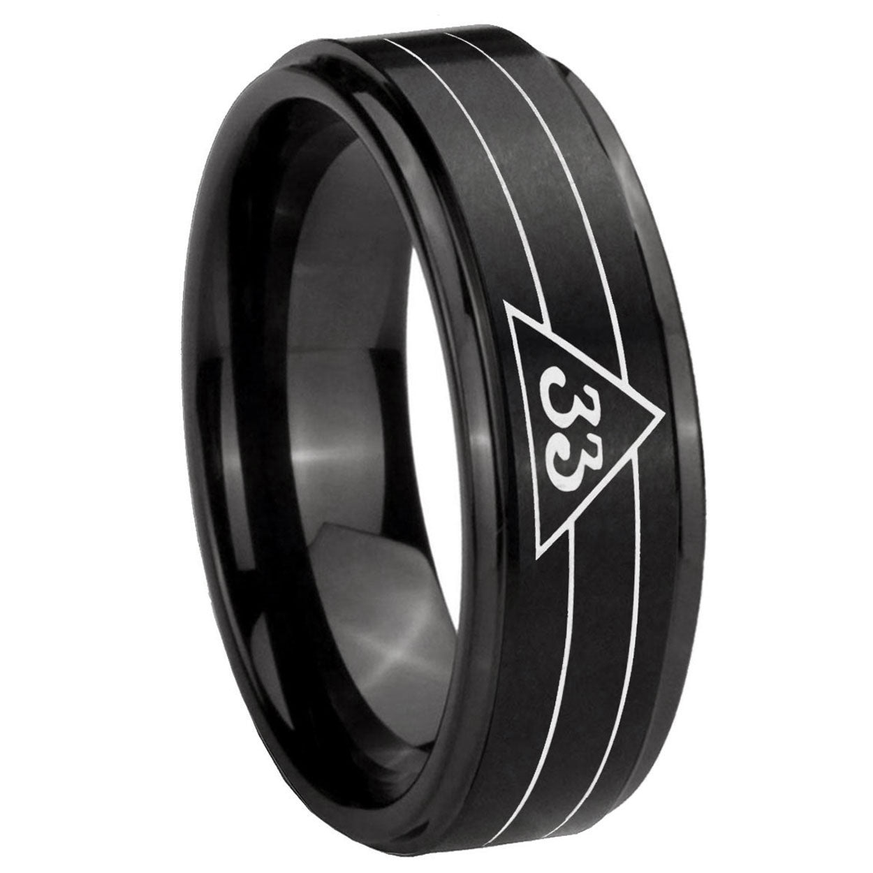 Marine Chief Master Sergeant Tungsten Carbide Bridal Ring Sets