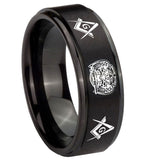 10mm-Masonic-32-Design-Step-Edges-Brush-Black-Tungsten-Mens-Engagement-Ring
