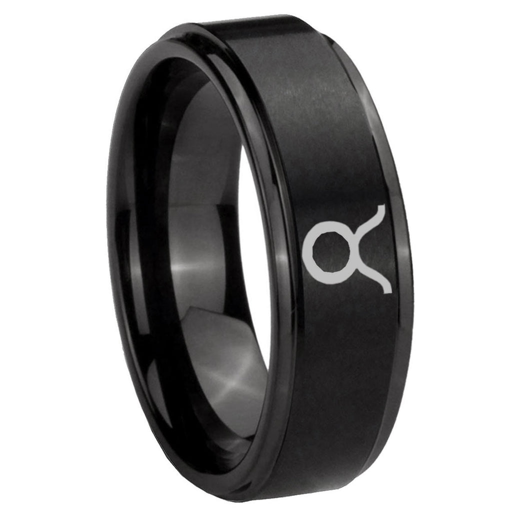 Taurus Horoscope Tungsten Carbide Promise Ring Set