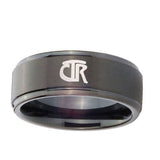10mm-CTR-Step-Edges-Brush-Black-Tungsten-Carbide-Personalized-Ring