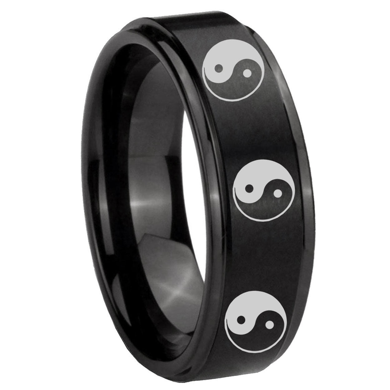 Capricorn Zodiac Tungsten Carbide Mens Set Ring