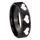 10mm-Multiple-Heart-Step-Edges-Brush-Black-Tungsten-Carbide-Mens-Promise-Ring