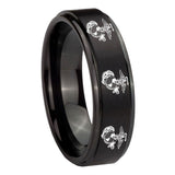 10mm-Multiple-Marine-Step-Edges-Brush-Black-Tungsten-Mens-Anniversary-Ring