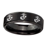 10mm-Multiple-Marine-Step-Edges-Brush-Black-Tungsten-Mens-Anniversary-Ring