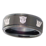 10mm-Transformers-Autobot-Decepticon-Step-Edges-Brush-Black-Tungsten-Men's-Band-Ring
