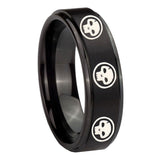 10mm-Multiple-Skull-Step-Edges-Brush-Black-Tungsten-Carbide-Mens-Bands-Ring
