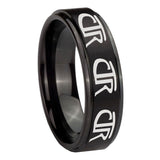 10mm-Multiple-CTR-Step-Edges-Brush-Black-Tungsten-Carbide-Mens-Wedding-Ring