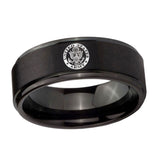 10mm-U.S.-Army-Step-Edges-Brush-Black-Tungsten-Men's-Promise-Rings