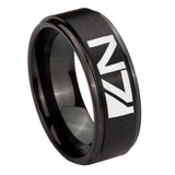10mm-N7-Design-Step-Edges-Brush-Black-Tungsten-Men's-Promise-Rings