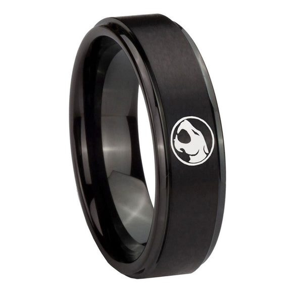 10mm-Thundercat-Step-Edges-Brush-Black-Tungsten-Carbide-Promise-Ring