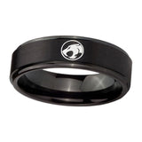 10mm-Thundercat-Step-Edges-Brush-Black-Tungsten-Carbide-Promise-Ring