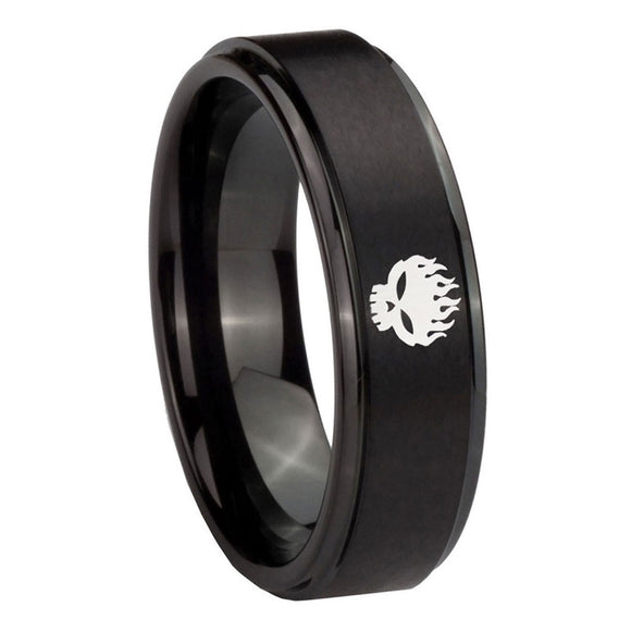 8mm-Offspring-Step-Edges-Brush-Black-Tungsten-Carbide-Mens-Wedding-Band