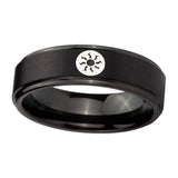 8mm-Magic-The-Gathering-Step-Edges-Brush-Black-Tungsten-Mens-Anniversary-Ring