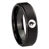 10mm-Magic-Gathering-Step-Edges-Brush-Black-Tungsten-Men's-Promise-Rings