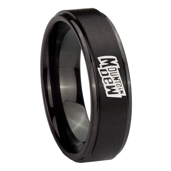 8mm-Mountain-Dew-Step-Edges-Brush-Black-Tungsten-Carbide-Mens-Promise-Ring