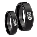 Mountain Dew Step Edges Brush Black Tungsten Matching Ring Set