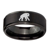 10mm-Chimpanzee-Step-Edges-Brush-Black-Tungsten-Men's-Promise-Rings