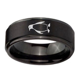 10mm-Penguin-Step-Edges-Brush-Black-Tungsten-Men's-Promise-Rings