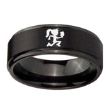 10mm-Hatchet-Woman-Step-Edges-Brush-Black-Tungsten-Men's-Promise-Rings