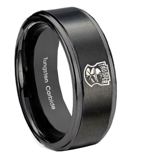10mm-Clone-Trooper-Step-Edges-Brush-Black-Tungsten-Promise-Ring