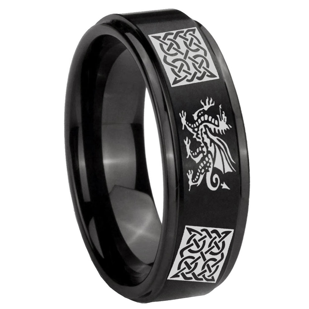 Kanji Love Tungsten Carbide Bridal Set Rings