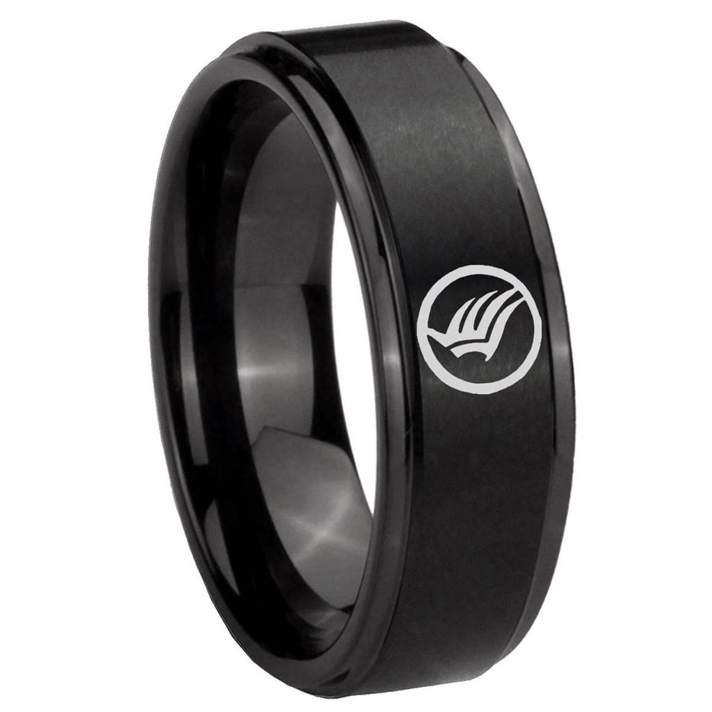 I Love You Forever and ever Tungsten Carbide Mens Ring Set