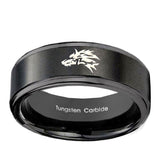 8mm-Wolf-Step-Edges-Brush-Black-Tungsten-Carbide-Wedding-Band-Ring